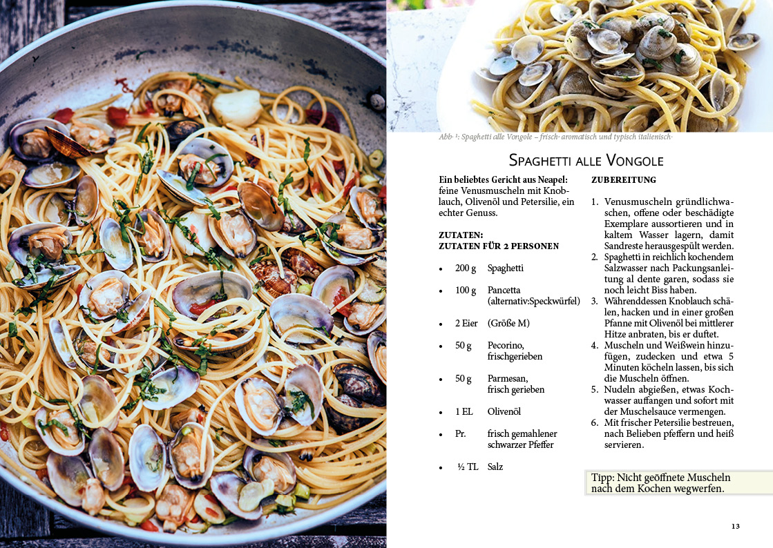 Kochbuch Rezeptseite